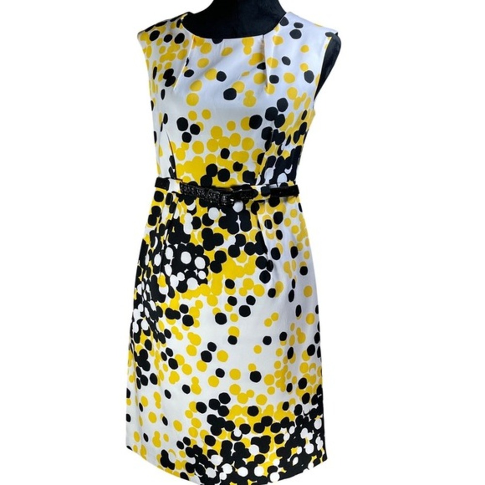 Emma & Michele Polka Dot Sleeveless Dress brunch church fun Size 6‎